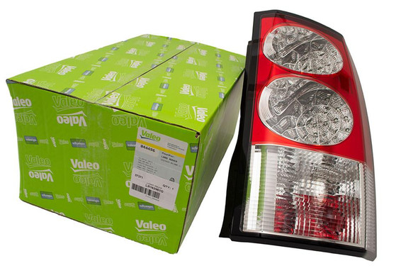 VALEO Rear LED Tail Light Lamp Right Hand for Discovery 4, automotive tail light with red and clear sections for rear lighting.