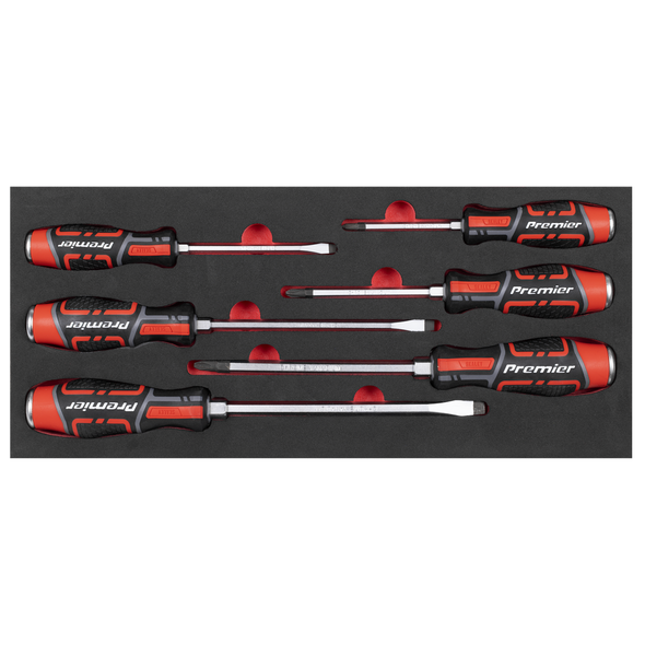 Premier Hammer-Thru Screwdriver Set with Tool Tray 6pc - TBT54