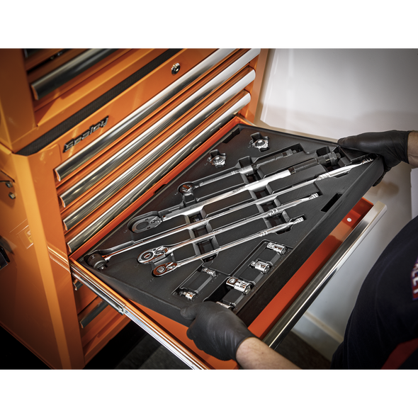 Premier Ratchet, Torque Wrench, Breaker Bar & Socket Adaptor Set with Tool Tray 13pc