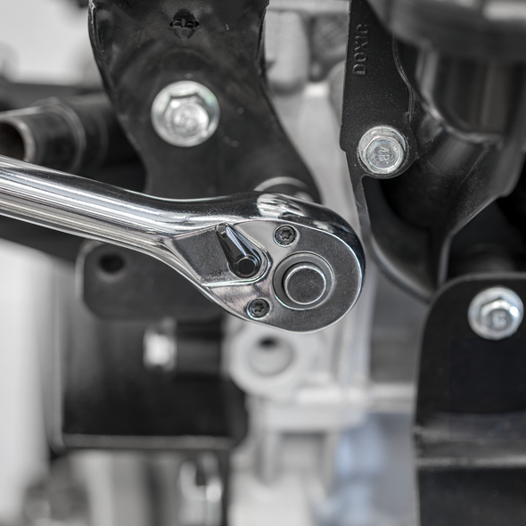 Premier Ratchet, Torque Wrench, Breaker Bar & Socket Adaptor Set with Tool Tray 3/8"Sq & 1/2"Sq Drive 12pc