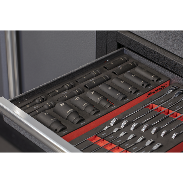 Premier Impact Socket Set with Tool Tray 1/2"Sq Drive 22pc