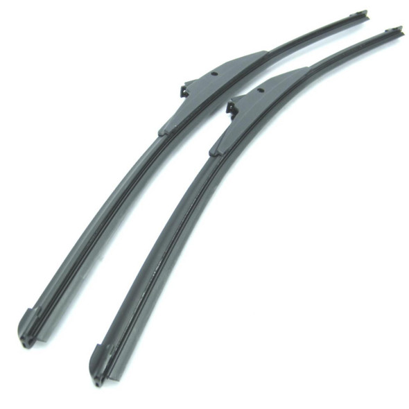 BOSCH Windscreen Wiper Blade x2 BOSCH for Discovery 3 & 4, image showing two black windshield wiper blades on a white background.