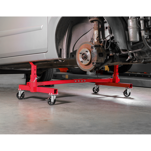 Adjustable 2-Post Vehicle Moving Dolly 900kg Capacity