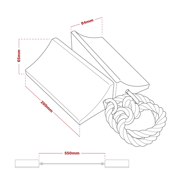 Rubber Wheel Chocks Heavy-Duty - Pair