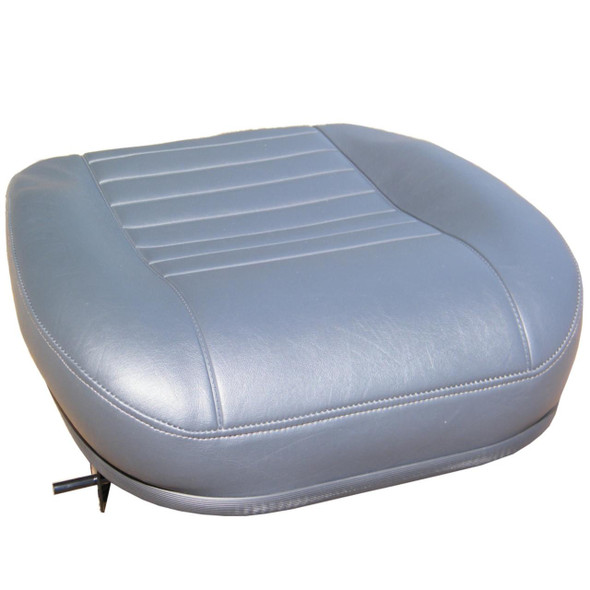 Direct Replacement Front Outer Seat Base Cushion Grey Vinyl - MWC5670LCS for Defender, car seat cushion with grey vinyl upholstery, designed for vehicle front outer seat base.