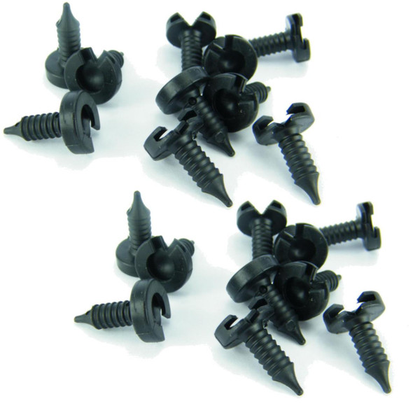 Direct Replacement Interior Door Card Trim Fixing Stud X10 for Discovery 2, black plastic mounting screws with push-in design for car interior panels.