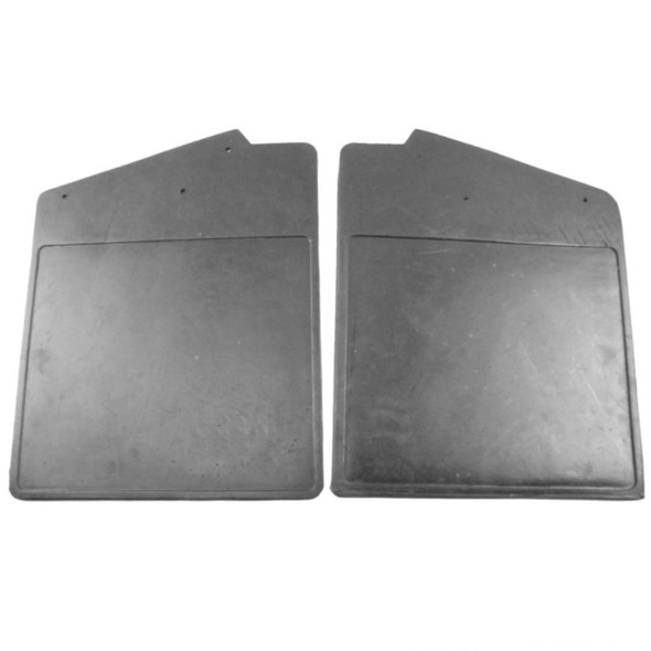 Direct Replacement Mud Flaps Rear for Defender 90, pair of black plastic mud flaps for rear wheels of Land Rover Defender 90