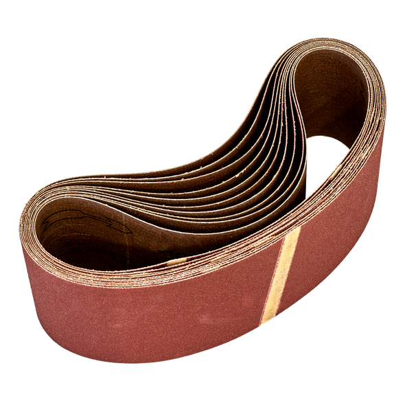 Worksafe® 75 x 533mm Sanding Belt 120Grit - Pack of 10