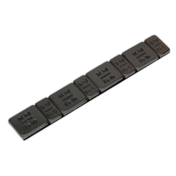 Black Steel Adhesive Wheel Weight 5/10g Strip of 8 - Pack of 50