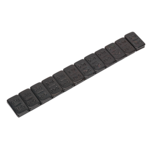 Black Steel Adhesive Wheel Weight 5g Strip of 12 - Pack of 50