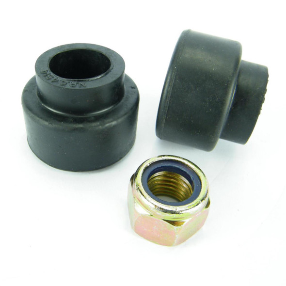 Direct Replacement Radius Arm Rear Bush Kit for Defender & Discovery 1, black rubber bushings with metal and plastic components.