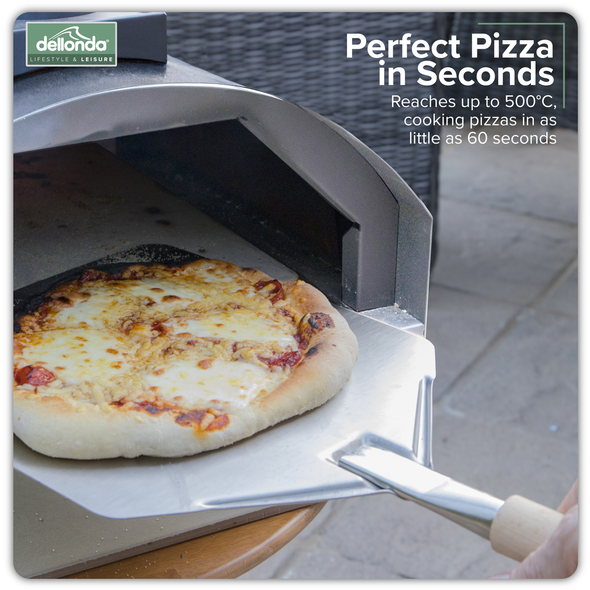 Dellonda Wood-Fired Pizza Oven 14" - Stainless Steel