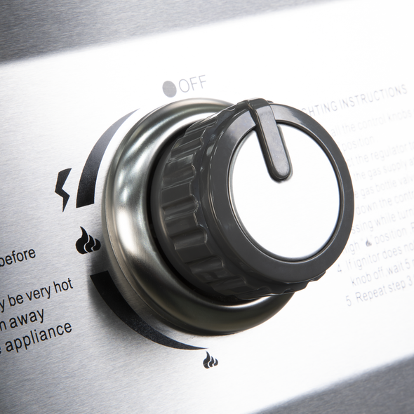 Dellonda 4+1 Burner Deluxe Gas BBQ Grill with Piezo Ignition & Thermometer - Stainless Steel