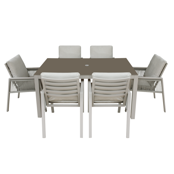 Dellonda Fusion Outdoor Dining Set 7pc