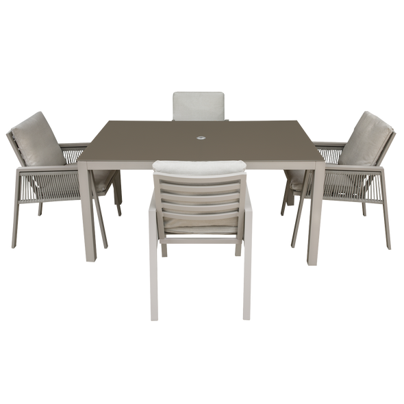 Dellonda Fusion Outdoor Dining Set 5pc