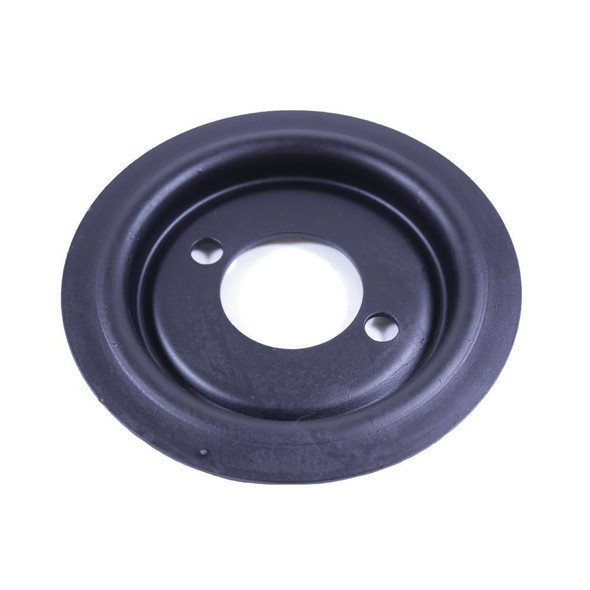 Direct Replacement Coil Spring Seat Mount for Defender 90, black metal coil spring seat mount with central hole and two smaller holes for mounting. Direct Replacement Coil Spring Seat Mount for Defender 90, black metal coil spring seat mount with central hole and two smaller holes for mounting.