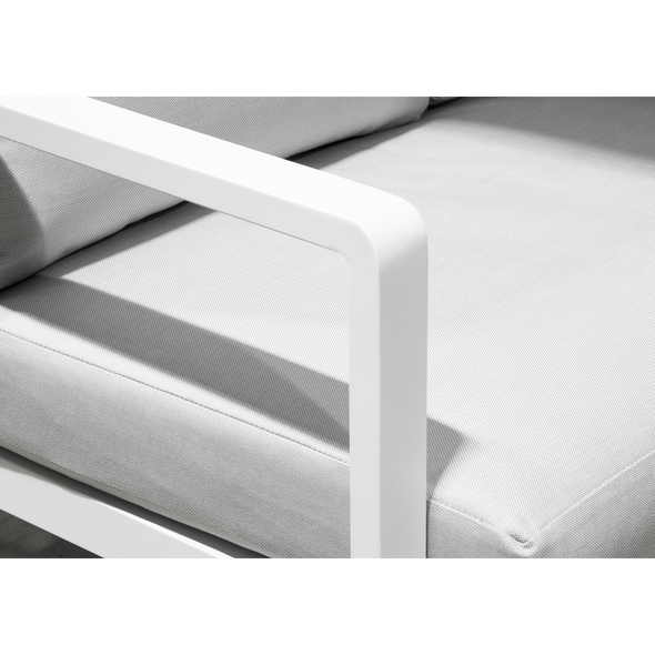 Dellonda Kyoto Aluminium Outdoor Corner Sofa & Coffee Table Set 3pc