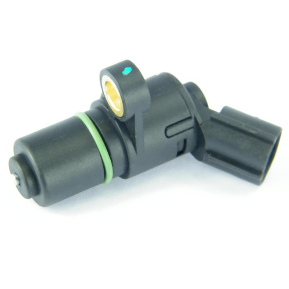 Product: Direct Replacement Crankshaft Crank Position Sensor for Defender Td5 & Discovery 2; image description: Close-up of a black automotive crankshaft position sensor with electrical connector and mounting clip.