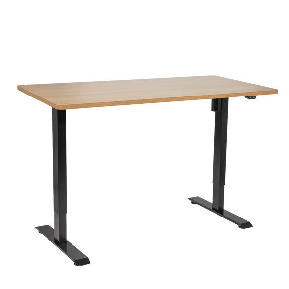 Dellonda Single Motor Ultra-Quiet Adjustable-Height Electric Sit/Stand Desk - Oak Desktop - DH242