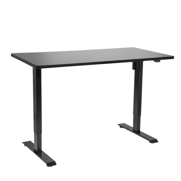 Dellonda Single Motor Ultra-Quiet Adjustable-Height Electric Sit/Stand Desk - Black Desktop - DH38