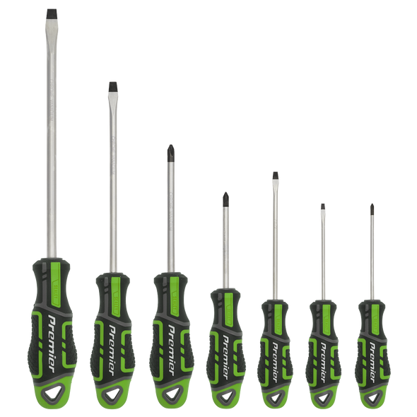 Premier GripMAX® Screwdriver Set 7pc - Hi-Vis Green - AK4321HV