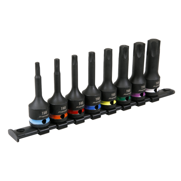 Premier TRX-Star* Impact Socket Bit Set 1/2"Sq Drive 8pc - AK56002