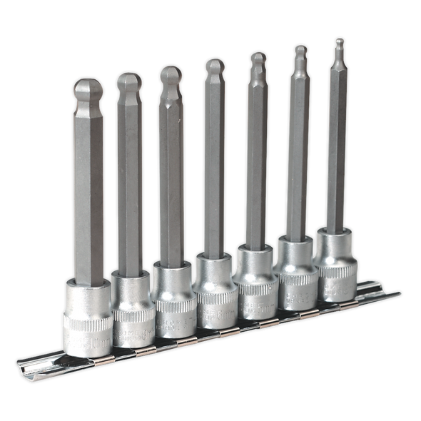 Premier Ball-End Hex Socket Bit Set 3/8"Sq Drive 7pc - AK6212