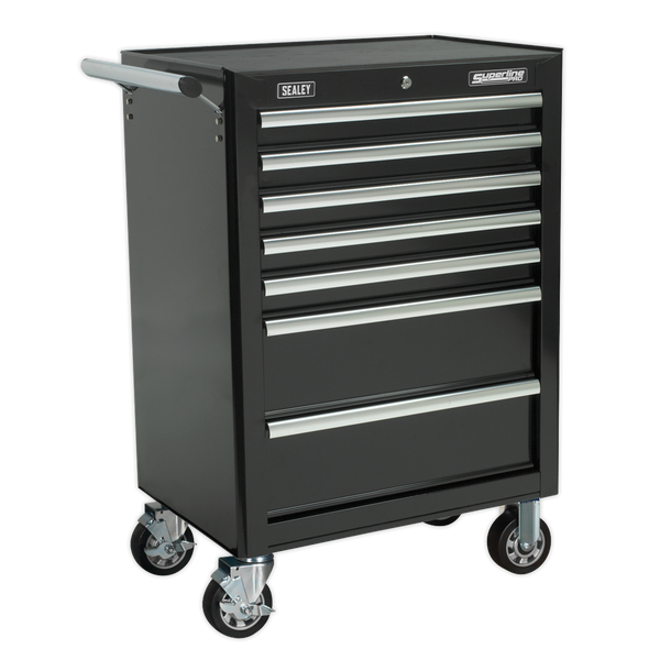 Superline PRO® Rollcab 7 Drawer - Black - AP26479TB
