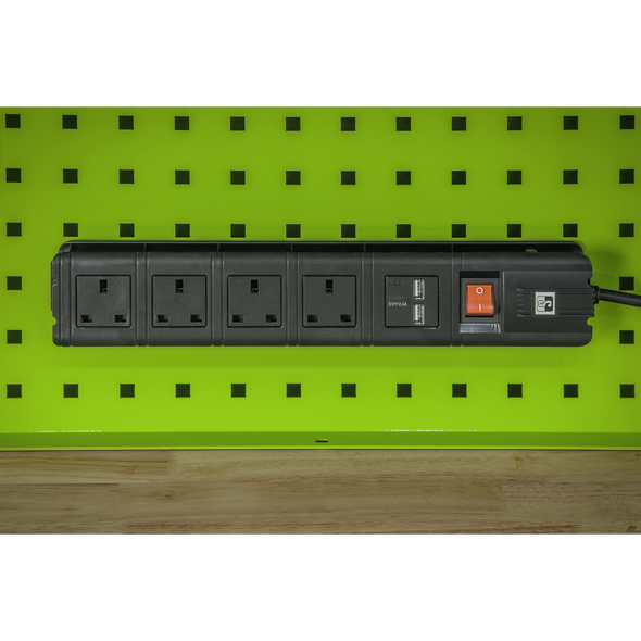 Superline PRO® Black Edition Top Hutch & 2 Drawer Riser 1549mm - AP6103BE