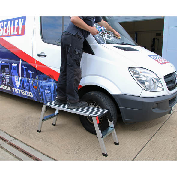 Folding Platform 2-Tread Aluminium - EN 131-4 - APS2