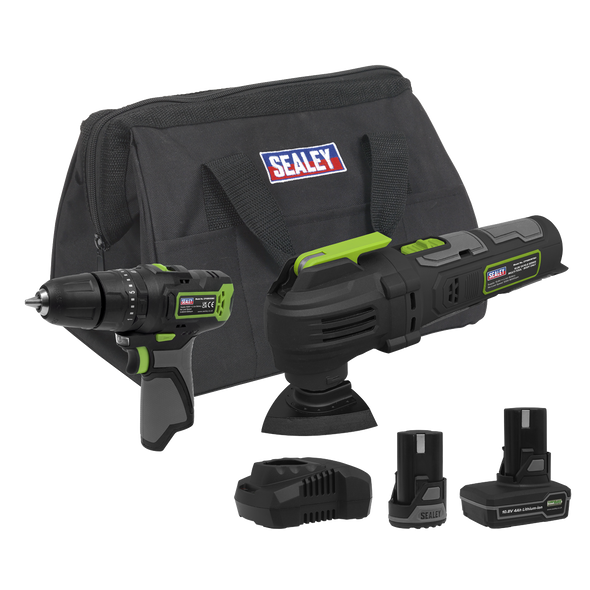 2 x SV10.8 Series Cordless Power Tool Kit 10.8V - 2 Batteries - CP108VCOMBO5