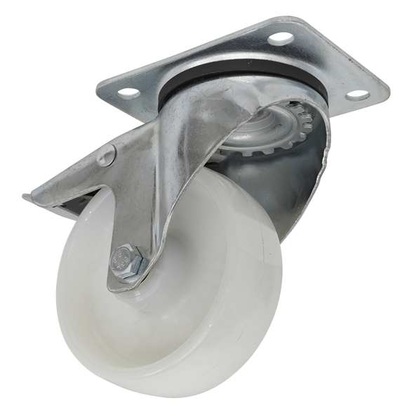 100mm Castor Wheel with Swivel Plate & Total Lock - SCW4100SPL
