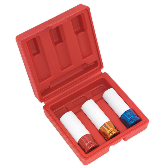 Alloy Wheel Impact Socket Set 1/2"Sq Drive 3pc - SX031