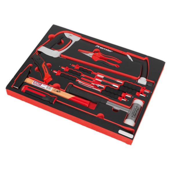 Premier Platinum Hacksaw, Hammers & Punch Kit with Tool Tray 13pc - TBTP06EU