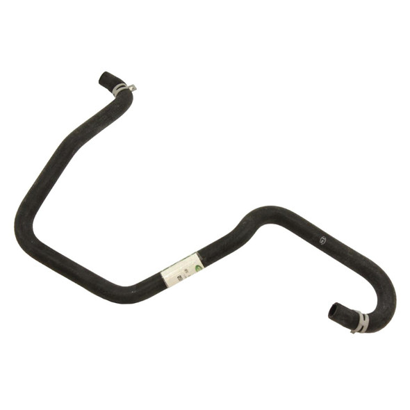 Direct Replacement Fuel Cooler Hose for Defender, automotive black rubber hose with metal clamps for fuel system cooling.