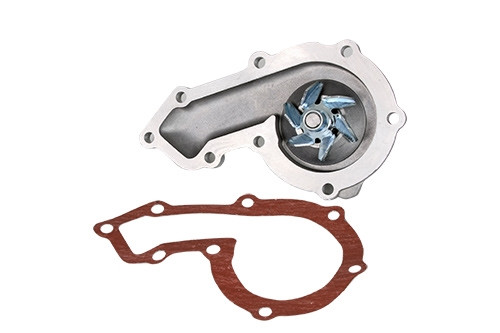 Quinton Hazell XS Water Pump OE Quality for Discovery 1 300TDi, automotive water pump with gasket, packaged in orange box.