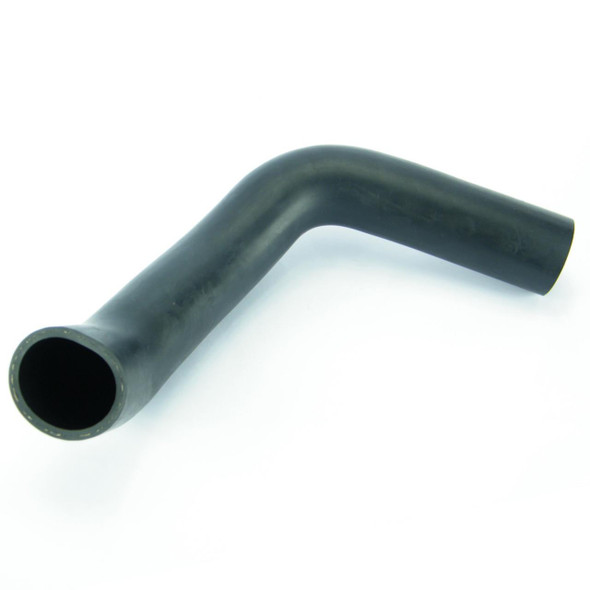Direct Replacement Intercooler Hose for Freelander 1 Td4, black rubber hose with a 90-degree bend.