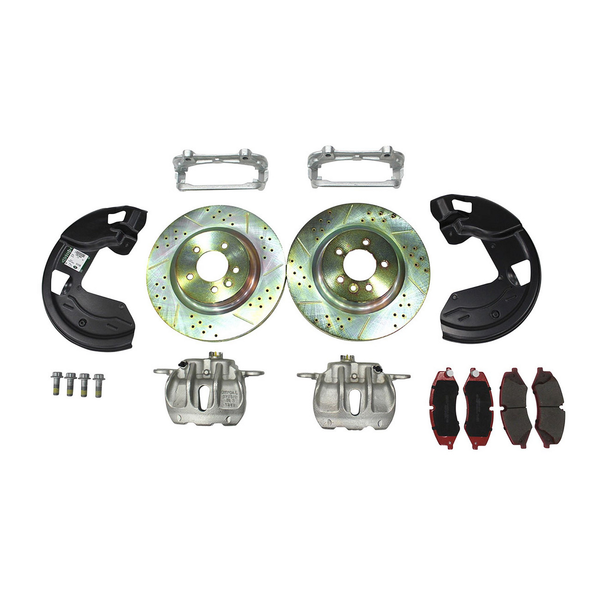 Terrafirma Brake Upgrade Kit - 360mm - Terrafirma Premium Ceramic Pads / Terrafirma Cross Drilled & Grooved Discs for Discovery 3, Discovery 4, Range Rover Sport 2005 - 2013