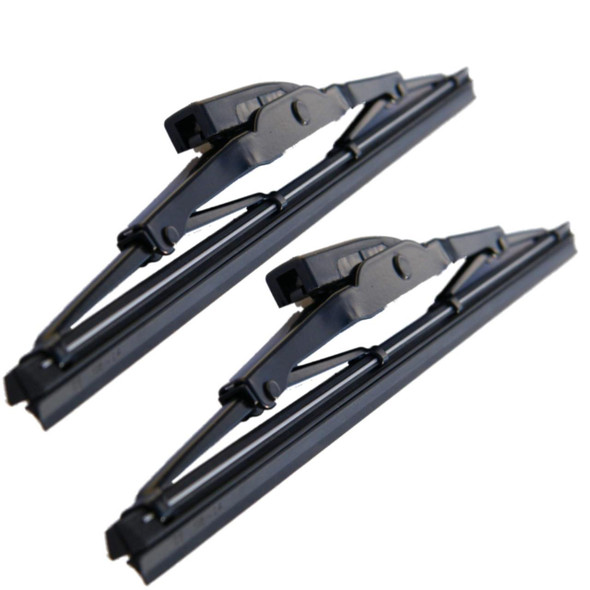 Direct Replacement Windscreen Wiper Blades 10 inch Pair for Series 2A & 3, black wiper blades for vehicle windshield.