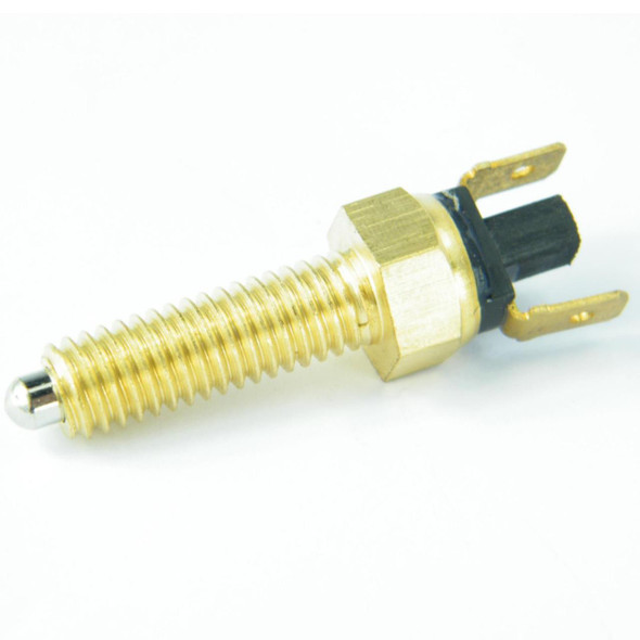 Direct Replacement Diff Lock Light Switch LT230 for Defender, close-up of the electrical switch with a gold threaded body and black and gold terminals.
