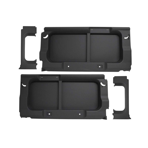 Terrafirma Window Trims - Pair / Black / Without Windows for Defender 110 - Commercial - TF2753 from JGS4x4