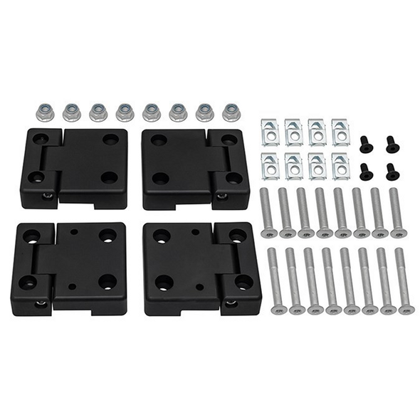 Terrafirma Door Hinge Kit - Front Doors - Aluminium - Black for Defender All - GA1305 from JGS4x4