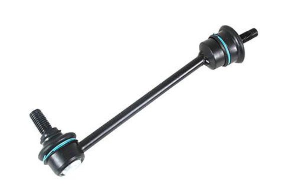 Direct Replacement Front Anti Roll Bar Drop Link for Freelander 1, automotive suspension component with threaded ends and rubber bushings.