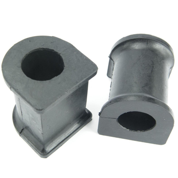 Product Name, Direct Replacement Front Anti Roll Bar Bush non ACE x2 for Discovery 2, black rubber bushings designed for front anti-roll bar suspension.