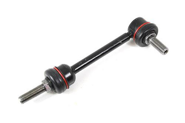 Direct Replacement Rear Anti Roll Bar Link Rod for Discovery 2, automotive suspension component with threaded ends and rubber bushings.