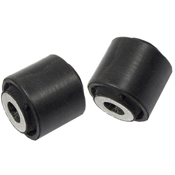 Direct Replacement Watts Linkage Outer Bush x2 for Discovery 2, black cylindrical car suspension bushings.