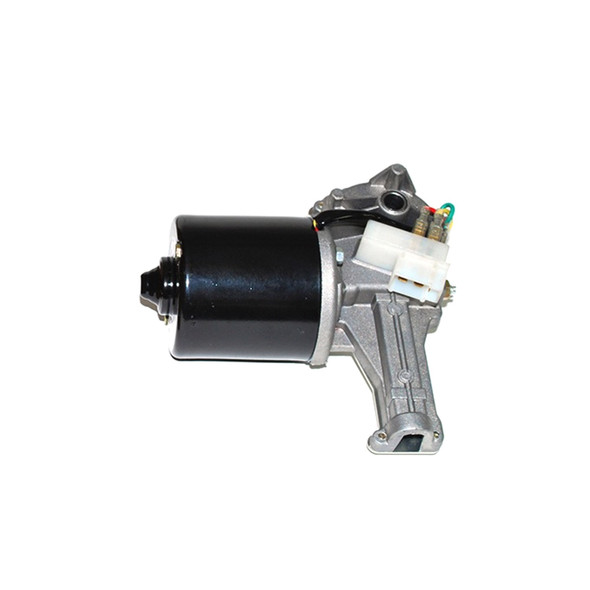 Direct Replacement Front Windscreen Wiper Motor 1983 - 2001 for Defender, automotive windshield wiper motor with electrical connections and mounting bracket.