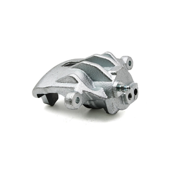 Replacement rear right brake caliper showing mounting ears and bleed nipple detail