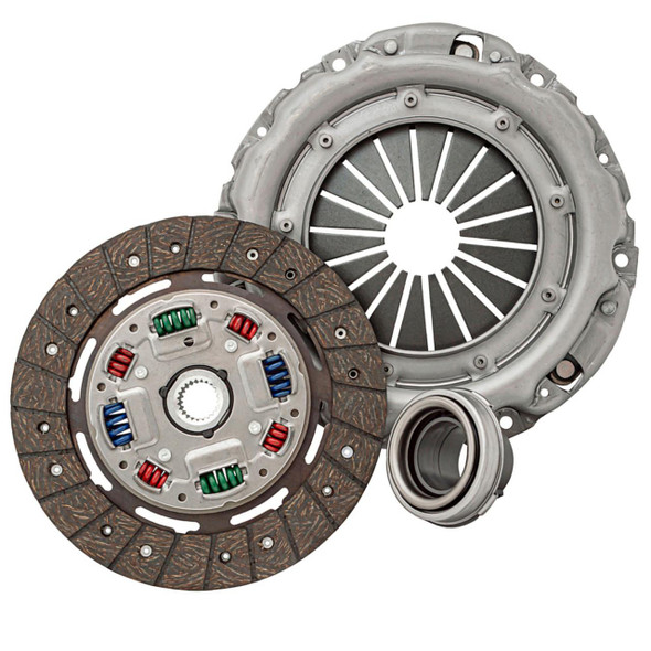 VALEO Clutch Kit VALEO OEM for Defender 200TDI & 300TDI, clutch kit components including pressure plate, clutch disc, and release bearing.