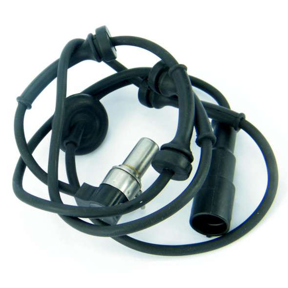 Direct Replacement Front ABS Sensor for Discovery 2, automotive ABS wheel speed sensor with wiring harness and connector.